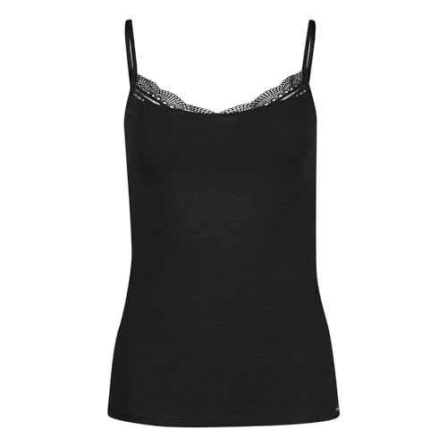 Skiny Damen Tank Top Unterhemd Hemdchen Spaghettiträger Classicotton, Farbe:Schwarz, Wäschegröße:42, Artikel:-7665 Black von Skiny