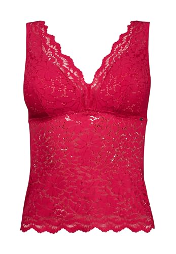 Skiny Damen Top mit herausnehmbare Pads Wonderfulace Unterhemd, rot, 36 von Skiny