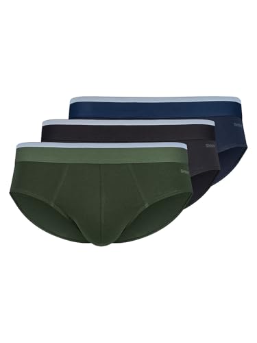 Skiny Herren Brasil Slip 3er Pack Cotton Multipack 085741 Gr. M in oliveblueblack Selection von Skiny