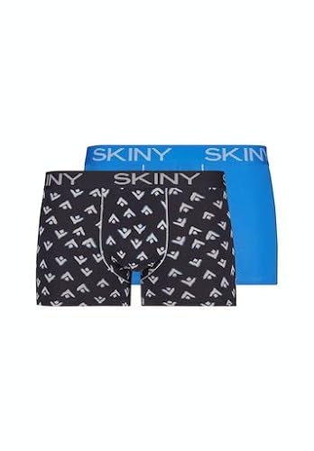 SKINY Herren Cotton Multipack 086487 Boxershorts, Nightblue Ethno Selection, M (2er Pack) von Skiny