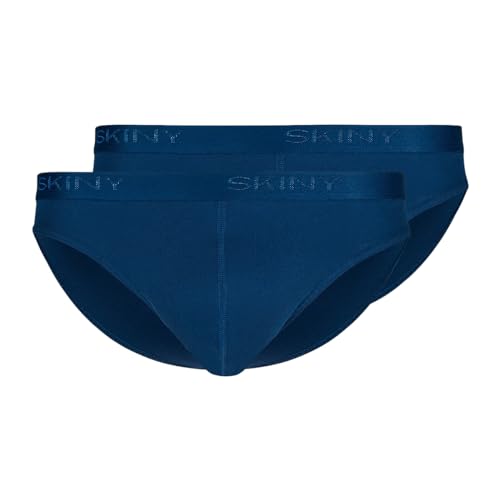 SKINY Herren Cotton Rib Slip, Navy (080694), XXL (2er Pack) von Skiny