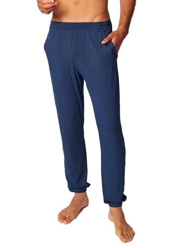 Skiny Herren Hose lang Cooling Deluxe Night 082996 Gr. L in crownblue Stripes von Skiny