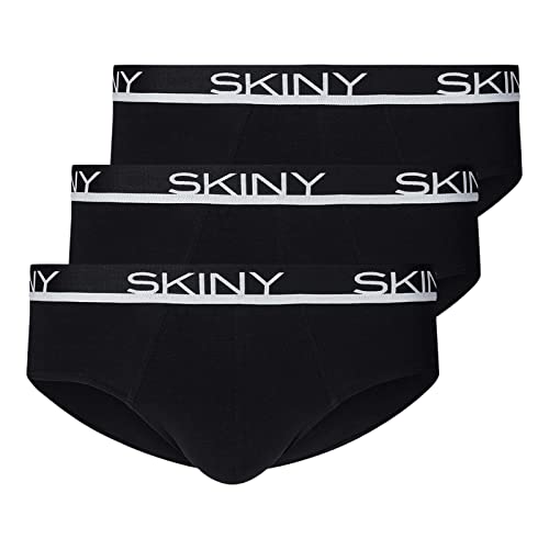 Skiny Herren Skiny Herren Brasil 3er Pack Cotton Multipack Slip, Schwarz, L Kurz EU von Skiny