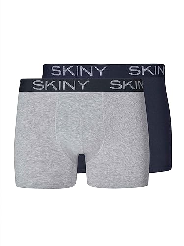Skiny Herren Multipack Selection Pant 2er Pack Hipster, Greyblue Selection, L Kurz EU von Skiny
