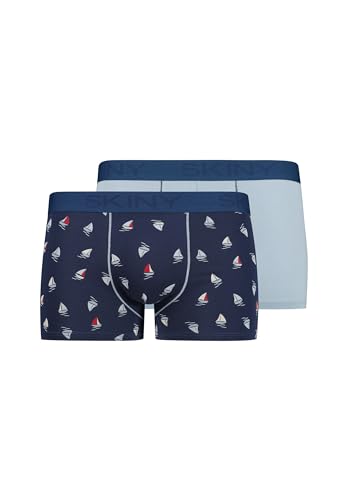 Skiny Herren Pant 2er Pack Unterwäsche, cheekynavy Sailor Selection, standart von Skiny