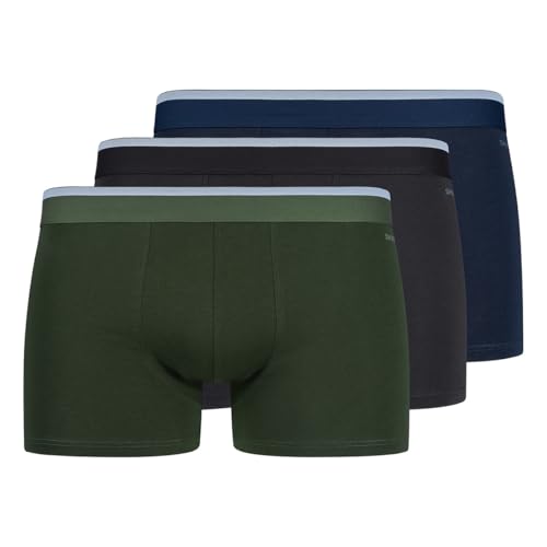 Skiny Herren Pants 3er Pack Cotton Multipack 085742 Gr. S in oliveblueblack Selection von Skiny