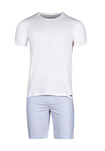 SKINY Herren Pyjama Kurz 080688 Pyjamaset, White, S von Skiny