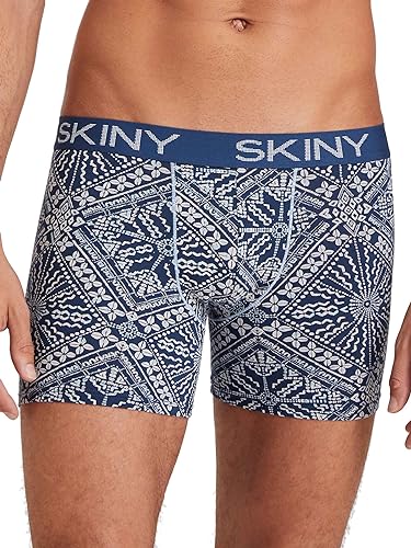 Skiny Herren Skiny Herren Pant Long Leg 2er Pack Cotton Multipack Boxershorts, Ocean Mosaic Selection, L EU von Skiny