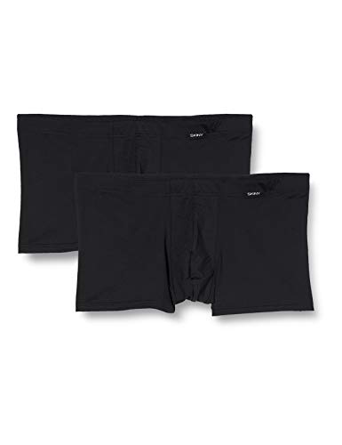 Skiny Herren Unterhose 2er Pack Hipster, Schwarz (Black 7665), Small (Herstellergröße: S) von Skiny