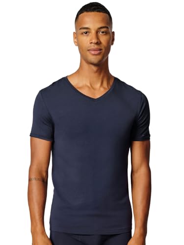 Skiny Herren V-Shirt Kurzarm Calmodal 081428 Gr. L in Crown Blue von Skiny