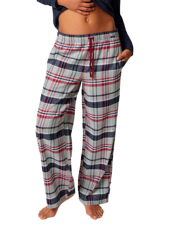 Skiny Loungehose Damen Hose lang Night In Skiny Flanell (Stück, 1-tlg) von Skiny