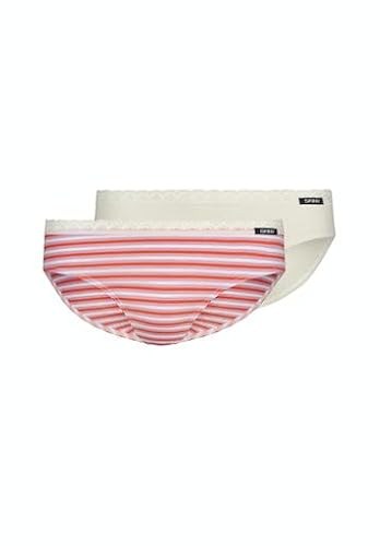 SKINY Mädchen CottonLace Multipack 030005 Slip, orangefire Stripes Selection, 176 (2er Pack) von Skiny