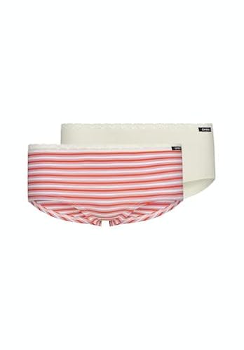 SKINY Mädchen CottonLace Multipack 030006 Slip, orangefire Stripes Selection, 152 (2er Pack) von Skiny