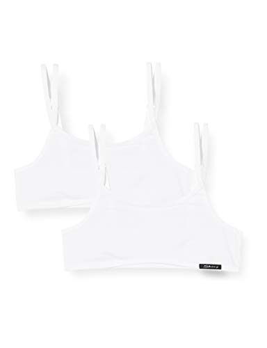 Skiny Mädchen Essentials Girls 2er Pack Bustier, Weiß (White 0500), 152 von Skiny