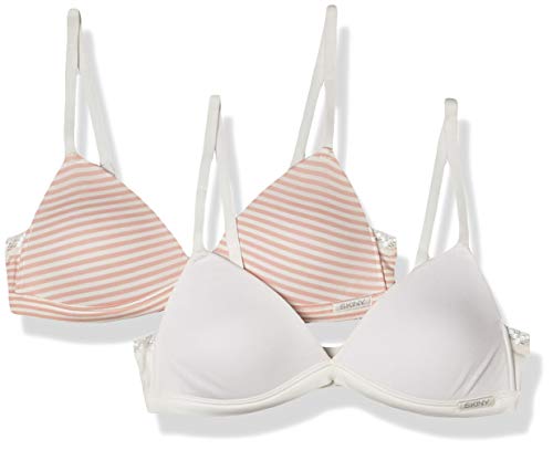 Skiny Mädchen Skiny Mädchen Lacy Everyday Girls Triangel Gepaddet 2er Pack BH, Rosestripe Selection, 152 EU von Skiny