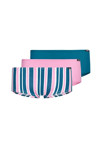 Skiny Mädchen Skiny Mädchen Panty 3er Pack Cotton Multipack Slip, Bluecoral Stripe Selection, 152 EU von Skiny