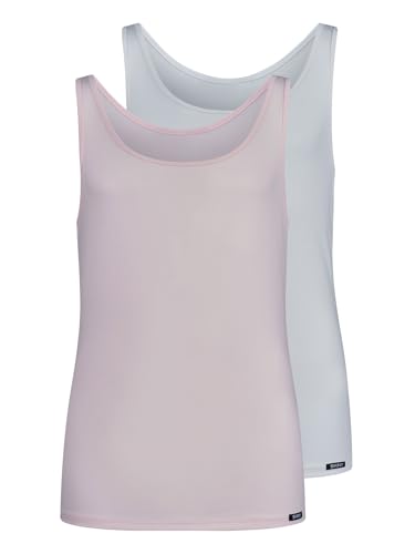 Skiny Mädchen Tank Top 2er Pack Cotton Multipacks 030036 Gr. 152 in Pearl Selection von Skiny