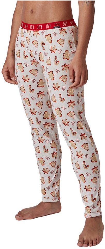 Skiny Pyjamahose Skiny Damen Pyjama Hose (1-tlg) Modisches Design von Skiny