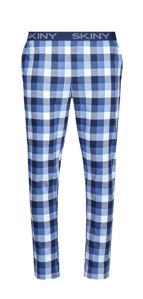 Skiny Pyjamahose Skiny Herren Pyjama Hose kariert (1-tlg) Modisches Design Baumwolle von Skiny