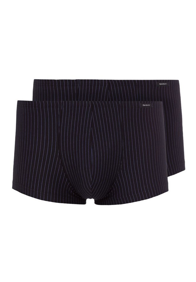 Skiny Retro Boxer 2er Pack Basic (Spar-Set, 2-St) Hipster Short / Pant - Baumwolle - ohne Eingriff - Atmungsaktiv von Skiny