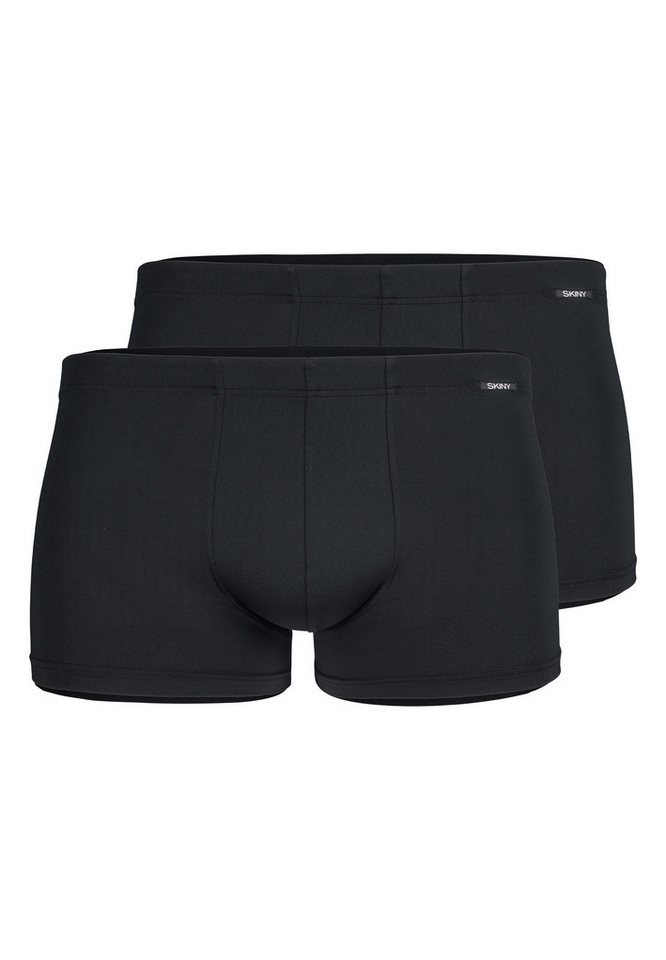 Skiny Retro Boxer 2er Pack Basic (Spar-Set, 2-St) Hipster Short / Pant - ohne Eingriff - Blickdicht - Perfekte Passform von Skiny