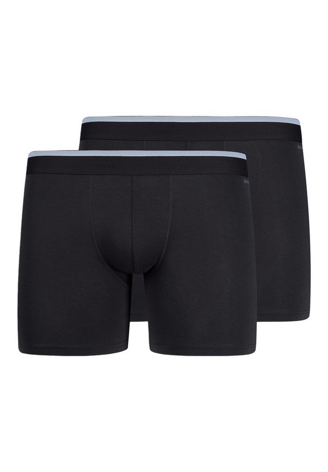 Skiny Retro Boxer 2er Pack Basic (Spar-Set, 2-St) Long Short / Pant - Baumwolle - ohne Eingriff - Atmungsaktiv von Skiny