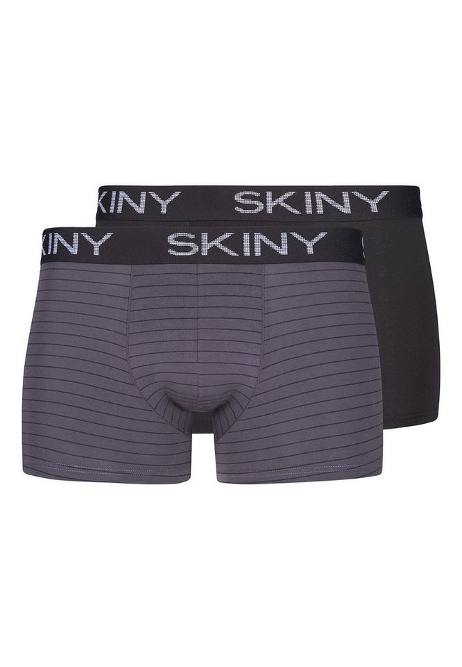 Skiny Retro Boxer 2er Pack Cotton (Spar-Set, 2-St) Retro Short / Pant - Baumwolle - Ohne Eingriff - Körpernaher Passform von Skiny