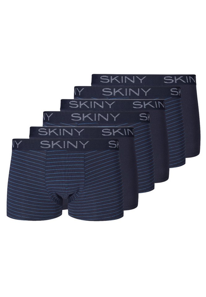 Skiny Retro Boxer 6er Pack Cotton (Spar-Set, 6-St) Retro Short / Pant - Baumwolle - ohne Eingriff - Körpernaher Passform von Skiny
