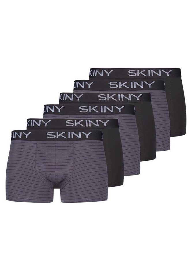 Skiny Retro Boxer 6er Pack Cotton (Spar-Set, 6-St) Retro Short / Pant - Baumwolle - Ohne Eingriff - Körpernaher Passform von Skiny