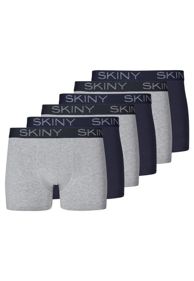 Skiny Retro Boxer 6er Pack Cotton (Spar-Set, 6-St) Retro Short / Pant - Baumwolle - Ohne Eingriff - von Skiny