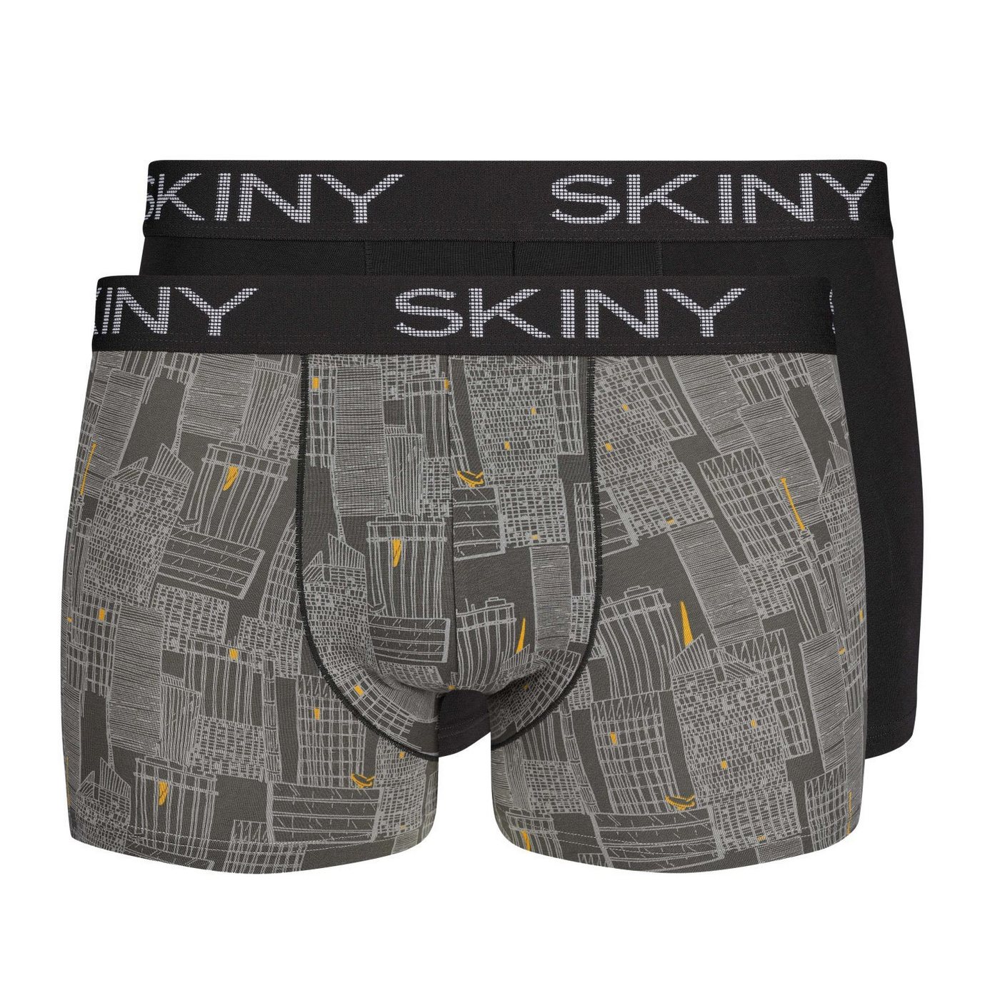 Skiny Retro Pants Doppelpack Herren Boxershorts (2-St) Skyscraper Selection von Skiny