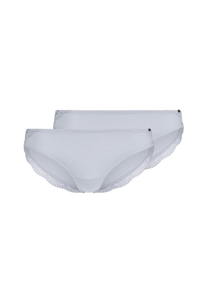 Skiny Rioslip Classicotton (2er Pack) Spitze am Bein hinten nach vorne verlaufend von Skiny