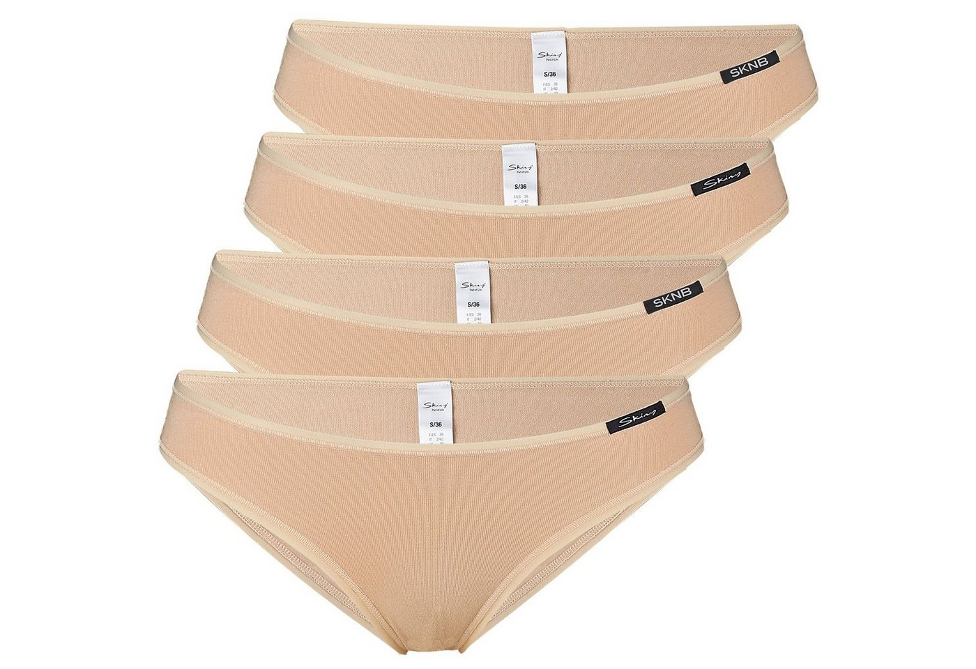 Skiny Slip (4-St) mit flachen Abschlüssen an Bund und Beinen im 4er Pack von Skiny