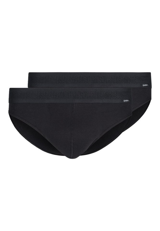Skiny Slip 2er Pack Basic (Spar-Set, 2-St) Slip / Unterhose - Baumwolle - ohne Eingriff - Atmungsaktiv von Skiny