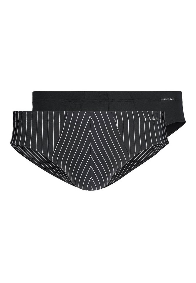 Skiny Slip 2er Pack Basic (Spar-Set, 2-St) Slip / Unterhose - ohne Eingriff - Atmungsaktiv von Skiny