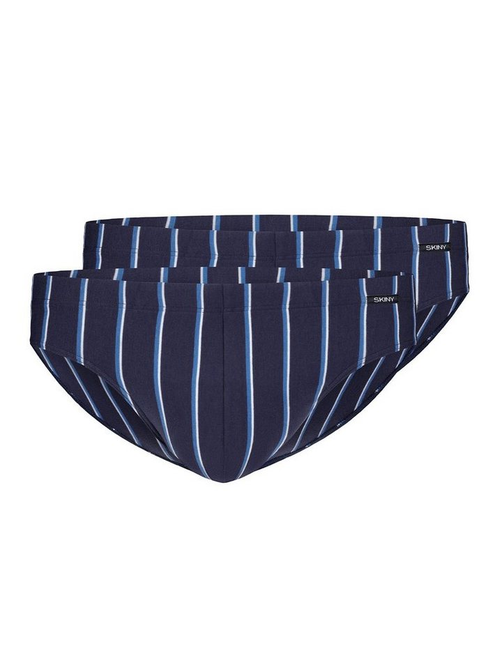 Skiny Slip Herren Brasil Slip 2er Pack Cotton Advantage (Packung, 2-St) gerundeter Beinausschnitt von Skiny