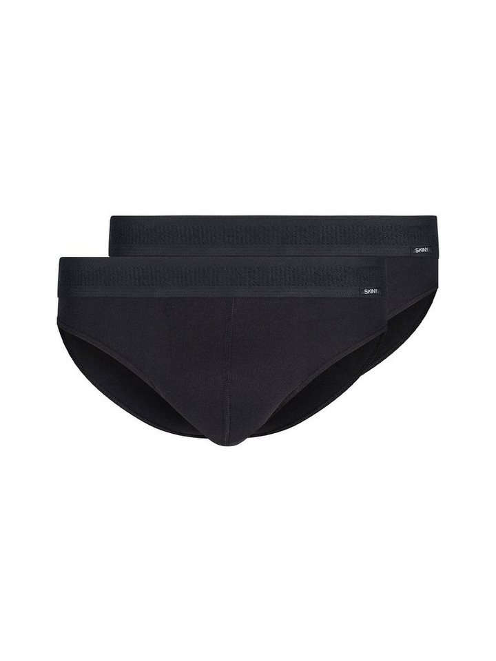 Skiny Slip Herren Brasil Slip 2er Pack Cotton Retro (Packung, 2-St) gerundeter Beinausschnitt von Skiny