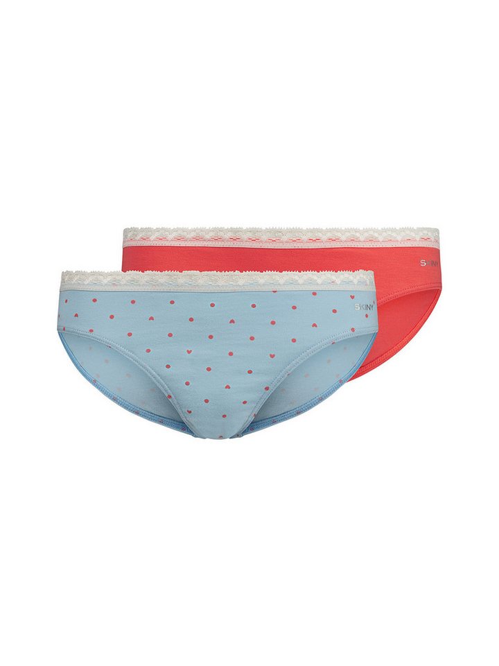 Skiny Slip Mädchen Rio Slip 2er Pack CottonLace Multipack (Packung, 2-St) Zwickel von Skiny