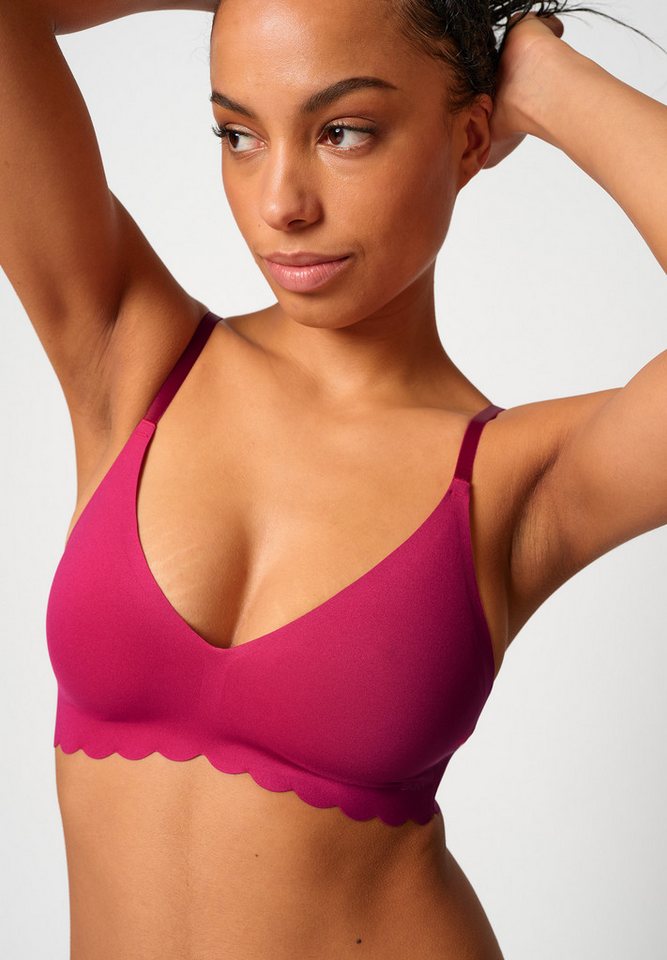 Skiny Soft-BH Micro Essentials herausnehmbare Pads, V-Ausschnitt, Unsichtbar-Effekt, mit Bogenkante von Skiny