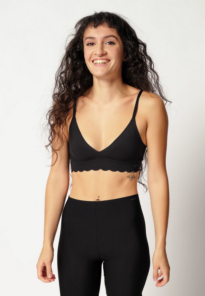 Skiny Soft-BH Micro Essentials herausnehmbare Pads, V-Ausschnitt, Unsichtbar-Effekt, mit Bogenkante von Skiny