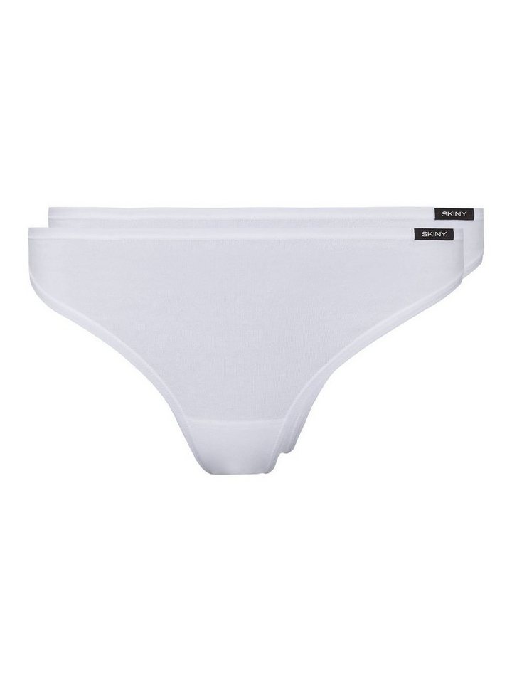 Skiny String Damen String 2er Pack Cotton Advantage (Packung, 2-St) extra flache Nähte von Skiny