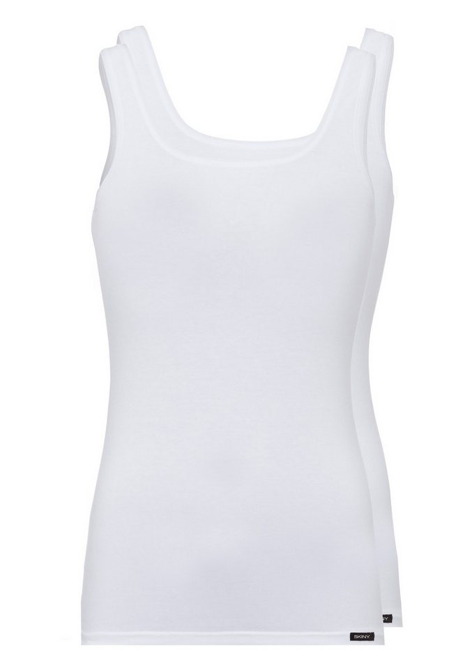 Skiny Unterhemd (Packung, 2-St) mit kleinem Weblabel am Saum von Skiny