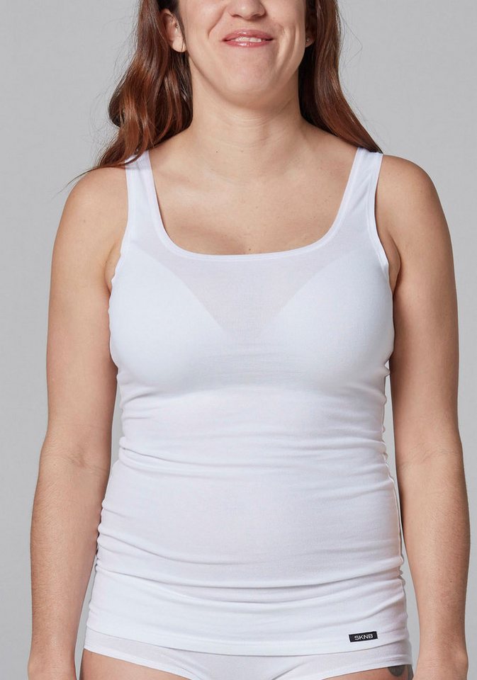 Skiny Unterhemd (2er Pack) mit kleinem Weblabel am Saum von Skiny