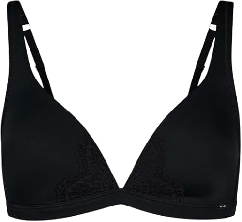 Skiny Triangel BH mit Schale Micrornaments 084584 Gr. 85C in Black von Skiny