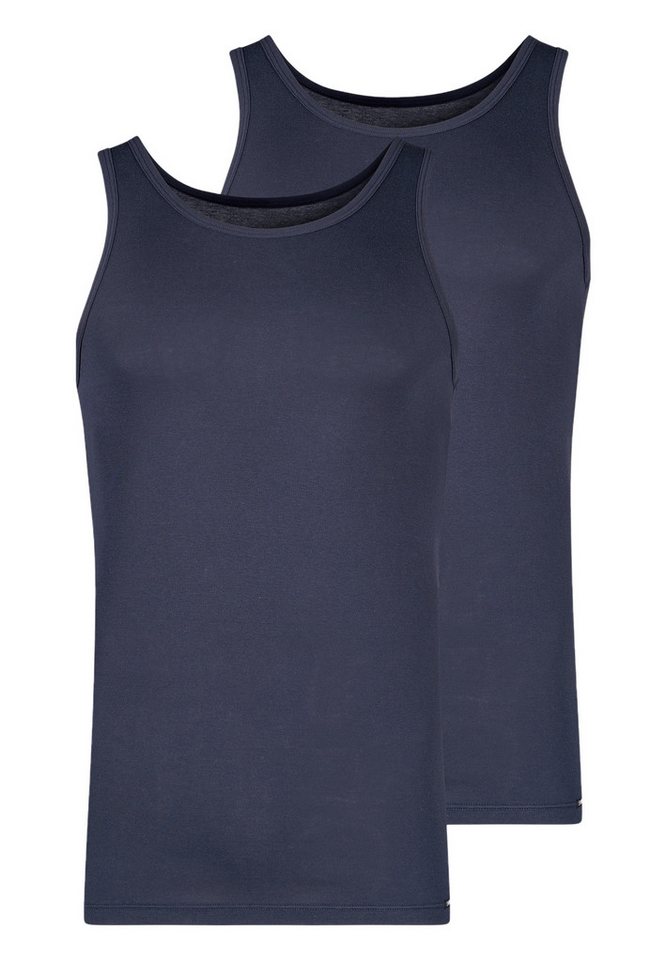 Skiny Unterhemd 2er Pack Basic (Spar-Set, 2-St) Unterhemd / Tanktop - Baumwolle - Atmungsaktiv von Skiny