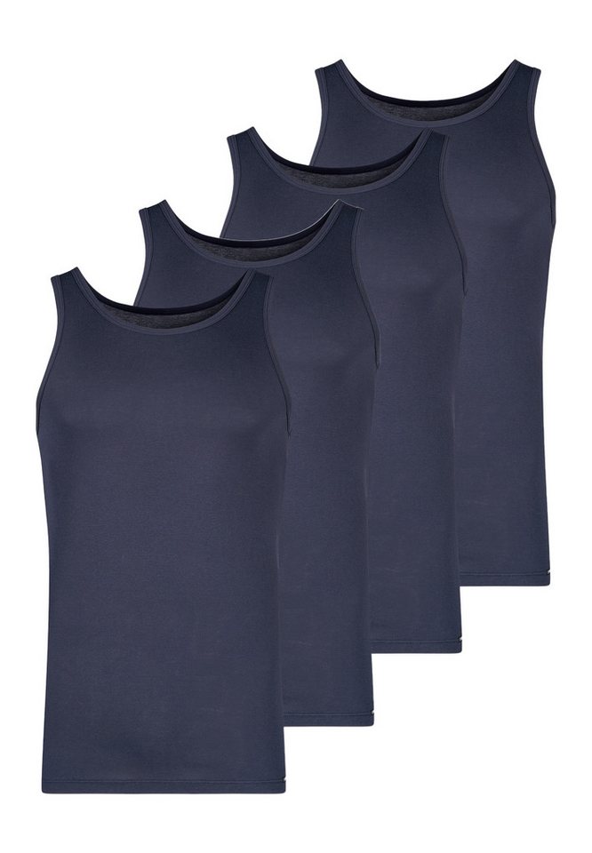 Skiny Unterhemd 4er Pack Basic (Spar-Set, 4-St) Unterhemd / Tanktop - Baumwolle - Atmungsaktiv von Skiny
