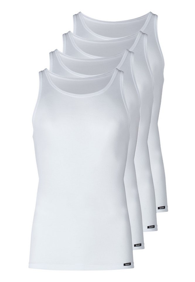 Skiny Unterhemd 4er Pack Basic (Spar-Set, 4-St) Unterhemd / Tanktop - Baumwolle - Atmungsaktiv von Skiny