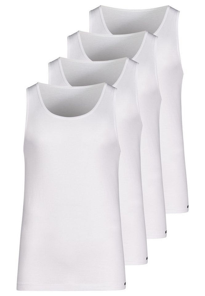 Skiny Unterhemd 4er Pack Cotton Advantage (Spar-Set, 4-St) Unterhemd / Tanktop - Baumwolle - Atmungsaktiv - Ideale Passform von Skiny