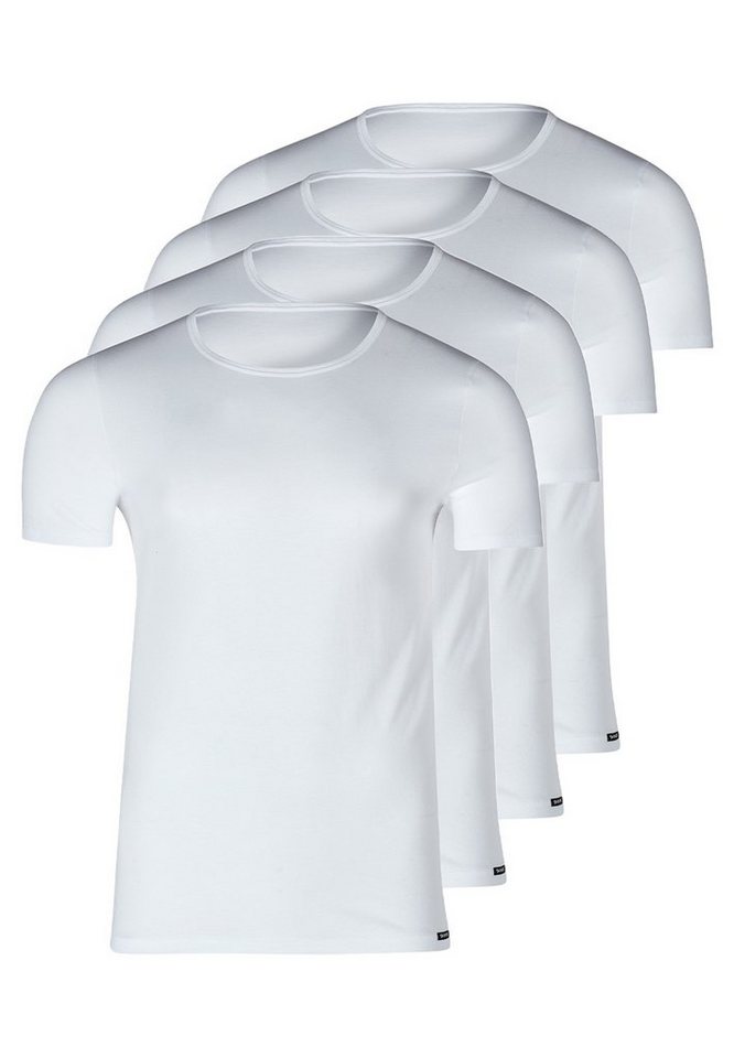 Skiny Unterhemd 4er Pack Unterhemd / Shirt Kurzarm (Spar-Set, 4-St) Unterhemd / Shirt Kurzarm - Baumwolle - T-Shirt mit Rundhalsausschnitt von Skiny