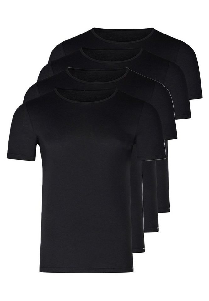 Skiny Unterhemd 4er Pack Unterhemd / Shirt Kurzarm (Spar-Set, 4-St) Unterhemd / Shirt Kurzarm - Baumwolle - T-Shirt mit Rundhalsausschnitt von Skiny